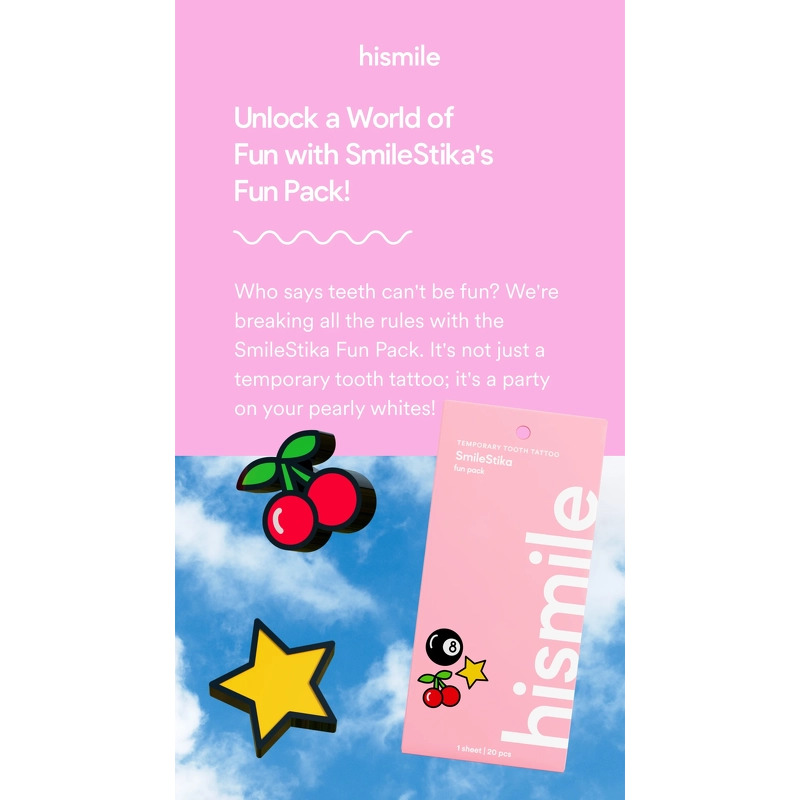 Hismile SmileStika Fun Pack - 20 pcs