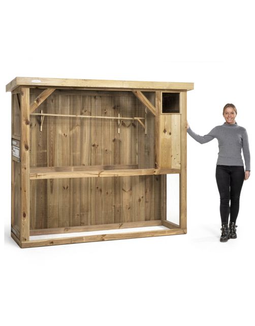 Voldux Volière R1 Rechts - Vogelverblijven - 215x70x185 cm Naturel