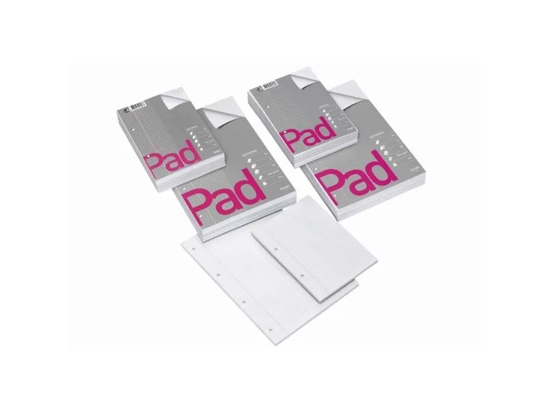 Blok A5 Bantex standard, linjeret, hullet - (5 stk.)