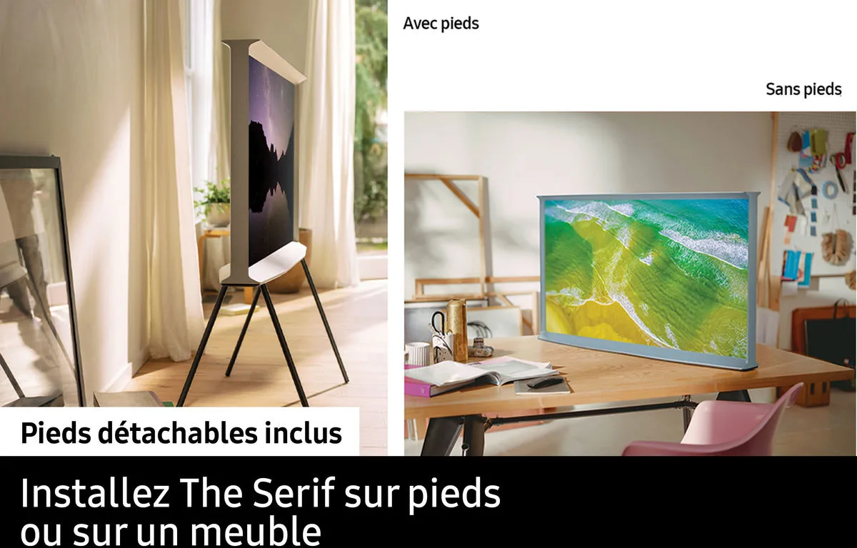 Samsung Serif TQ55LS01B Bleu gris TV QLED