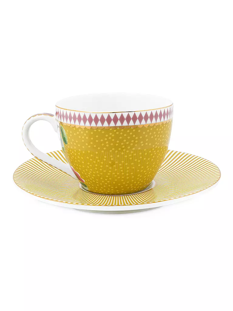PIP STUDIO Espressotasse mit Untertasse LA MAJORELLE 120ml Gelb gelb