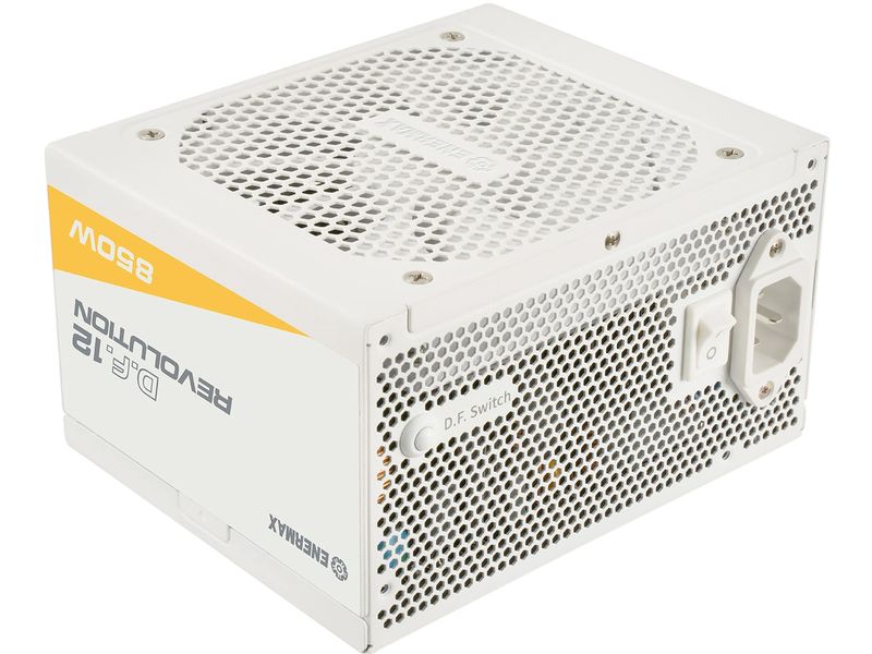 Enermax Netzteil Revolution D.F. 12 850 W Weiss Vollmodulares ATX 3.1-Netzteil mit 80  Gold-Zertifizierung