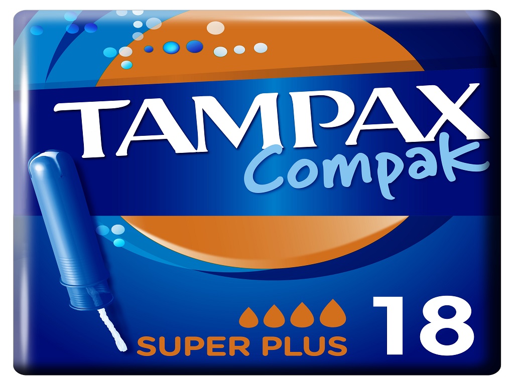 Tampões Compak Super Plus com Aplicador Tampax 18 un
