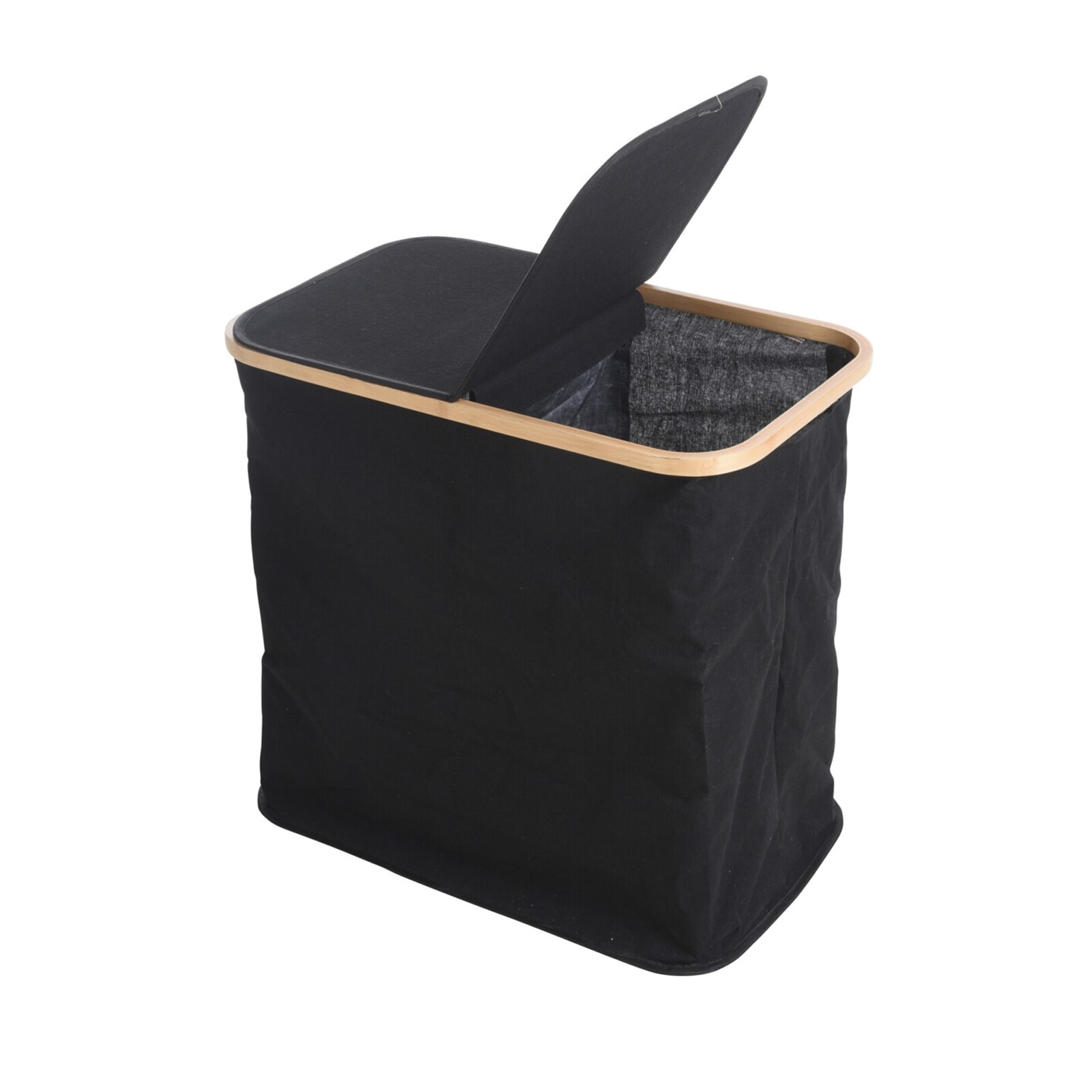 HTI-Living Wäschebox Grau Textilstoff