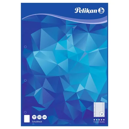 Pelikan Schulblock A4 50 Blatt Lineatur 27 (liniert mit Doppelrand) FSC Mix