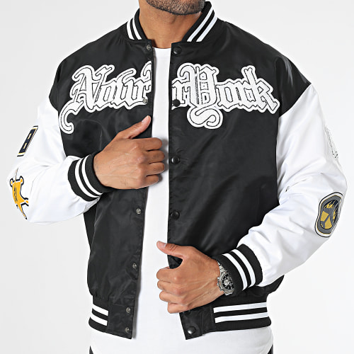 Veste Teddy Noir Blanc