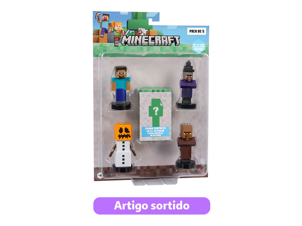 MINECRAFT CREATIVE TOYS PACK 5 MODELOS SORTIDOS
