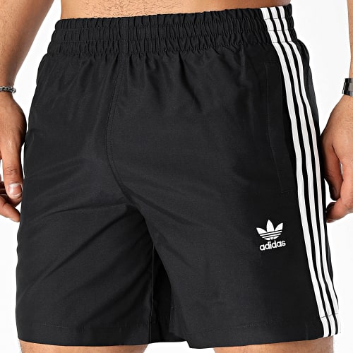 Short De Bain A Bandes HT4406 Noir