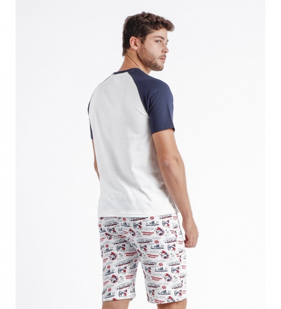Pijama de marinheiro branco do filme Steamboat Willie da Disney