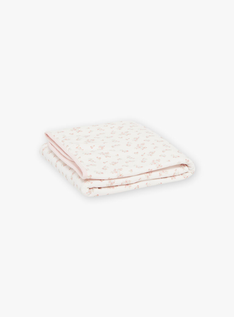 Couverture de naissance écrue en fourrure synthétique
