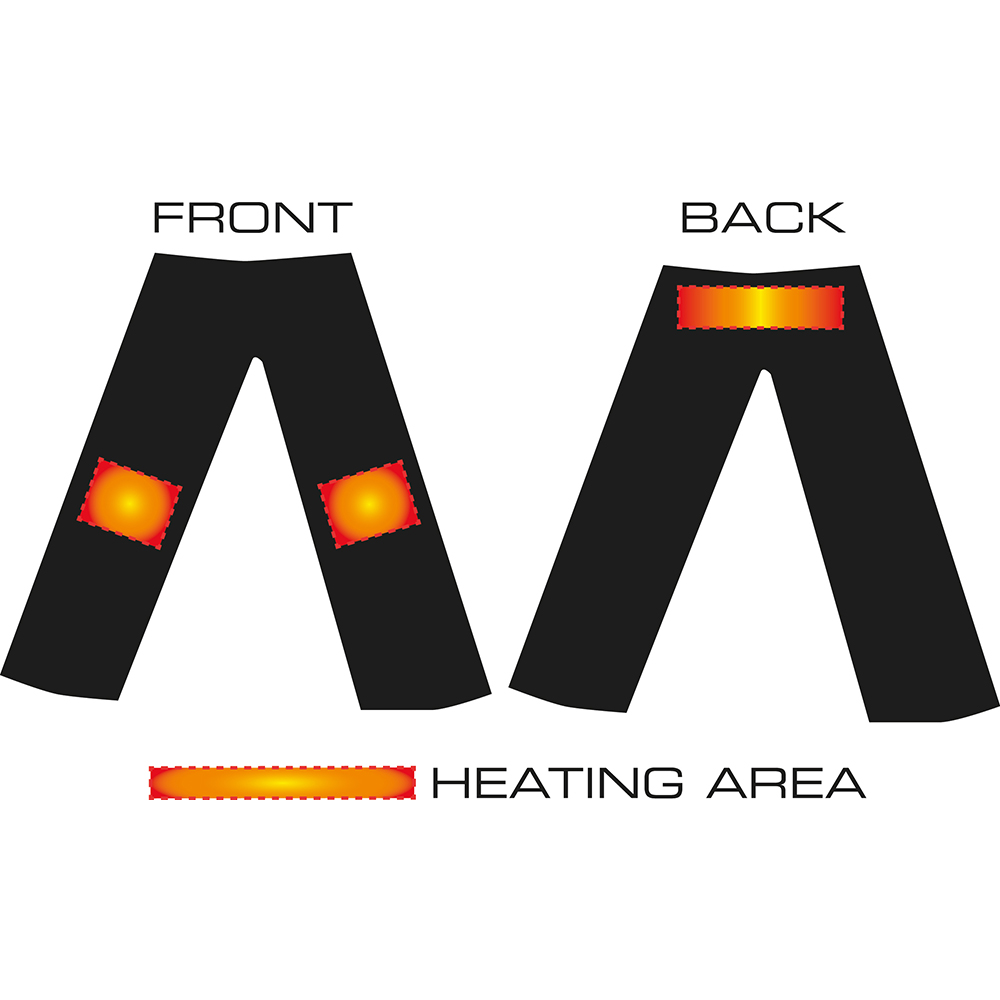 Alpenheat - Sous-pantalon chauffant Pantliner AJ6 Noir