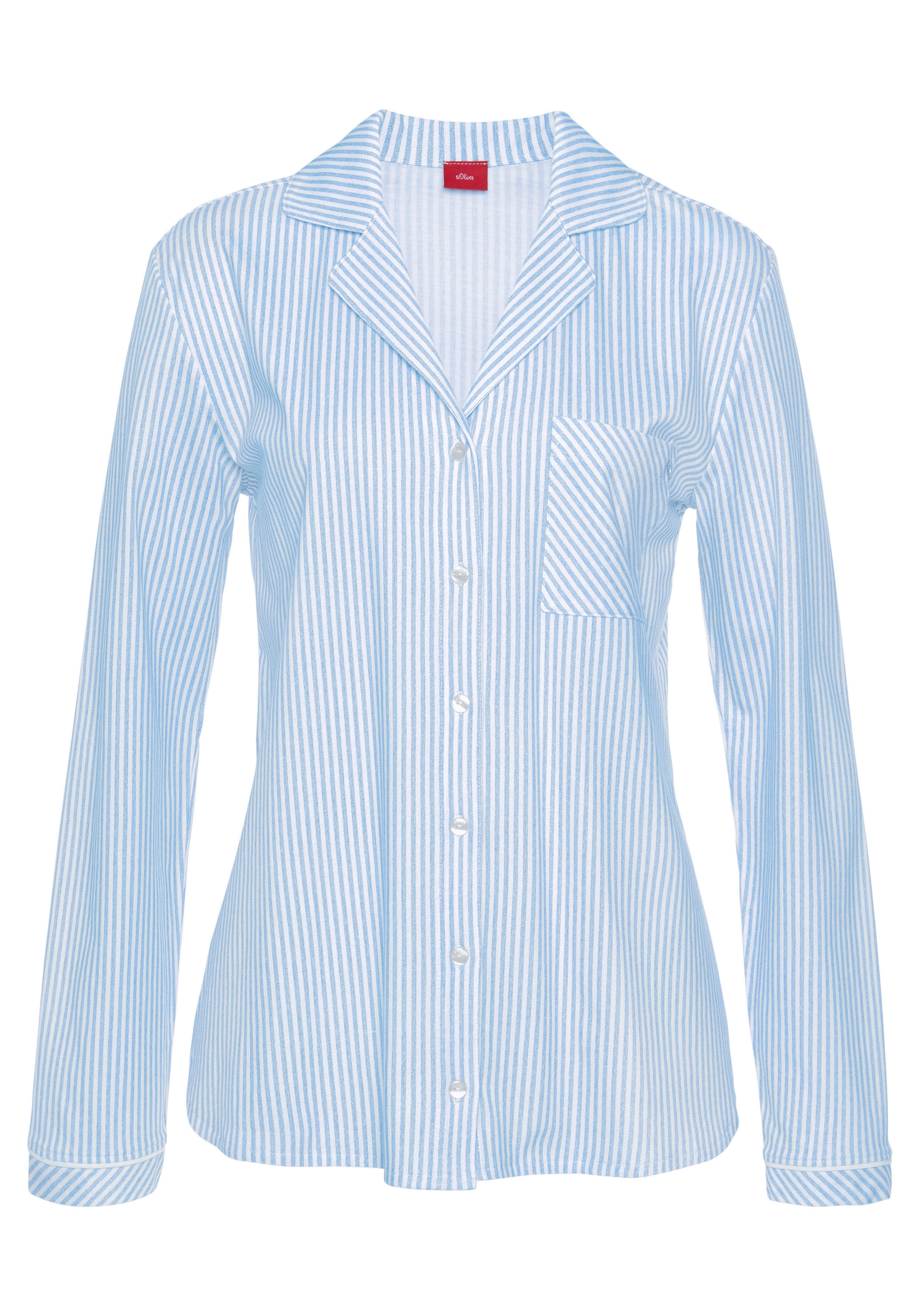 s.Oliver Pyjamaoberteil , in gestreiftem Design