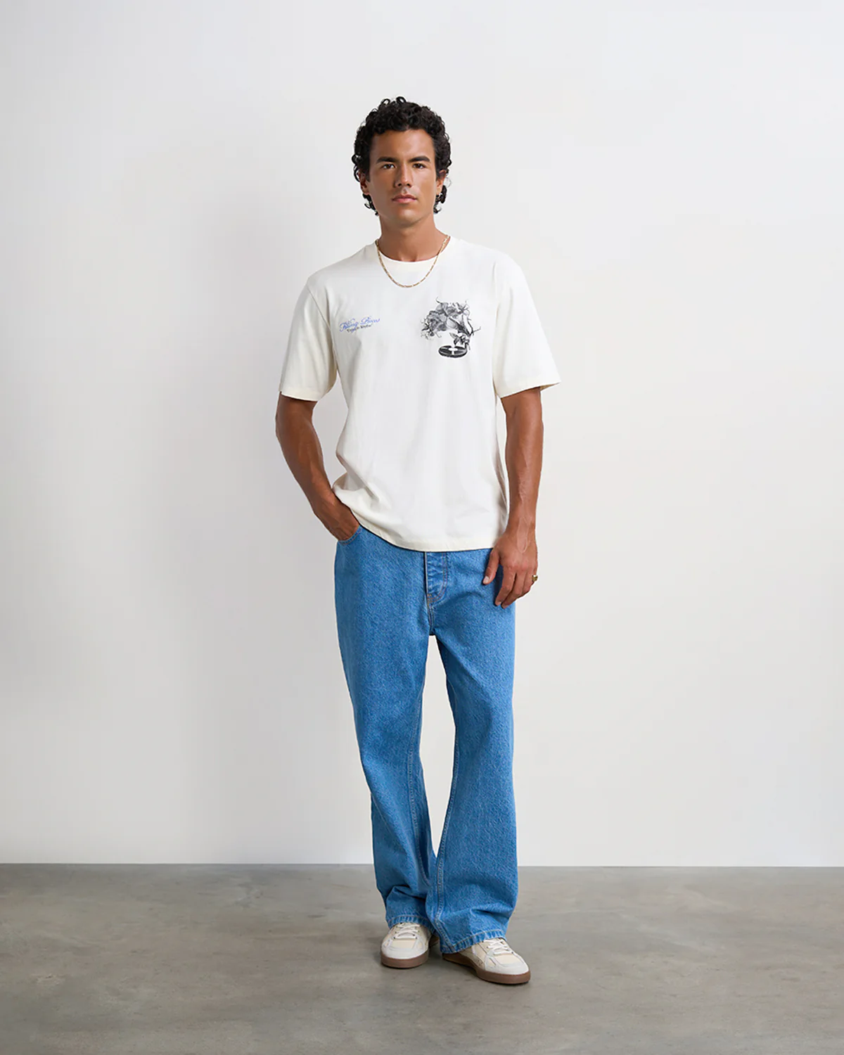 T-shirt Gramophone Antique White
