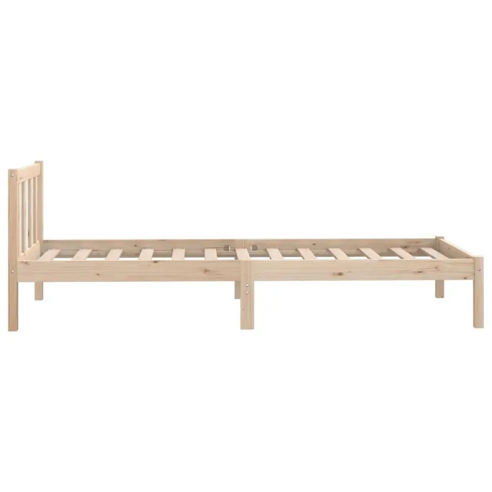 vidaXL - Bed frame - Bruin - Grenenhout - 90 x 200 cm