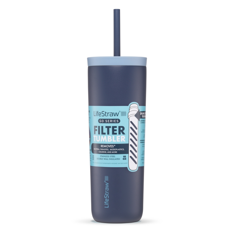 LifeStraw Go Tumbler 500 ml RVS waterfilterfles - Dark Blue