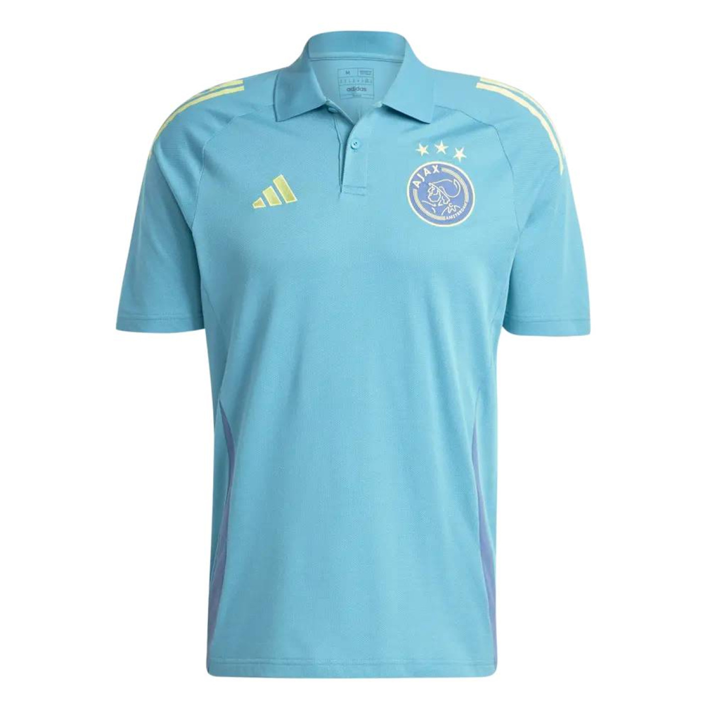 Adidas Ajax Polo 2024-2025 Lichtblauw Blauw Geel