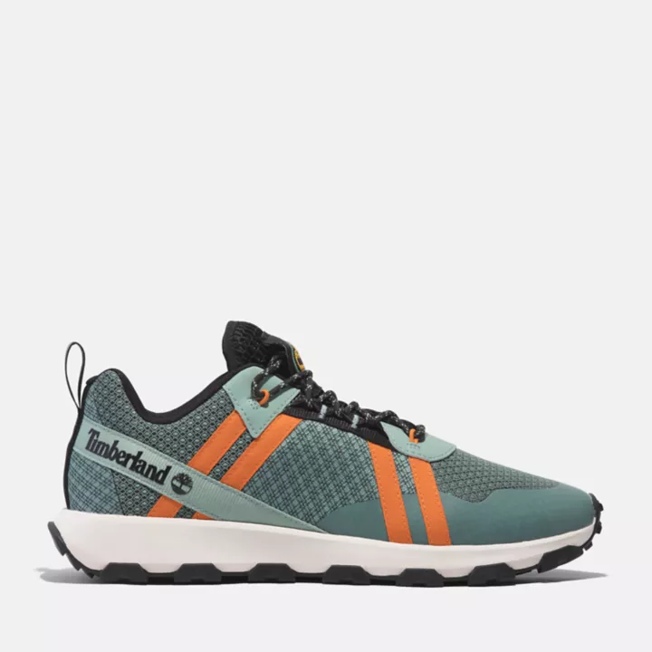 Basket basse à lacets Winsor Trail pour homme en vert clair