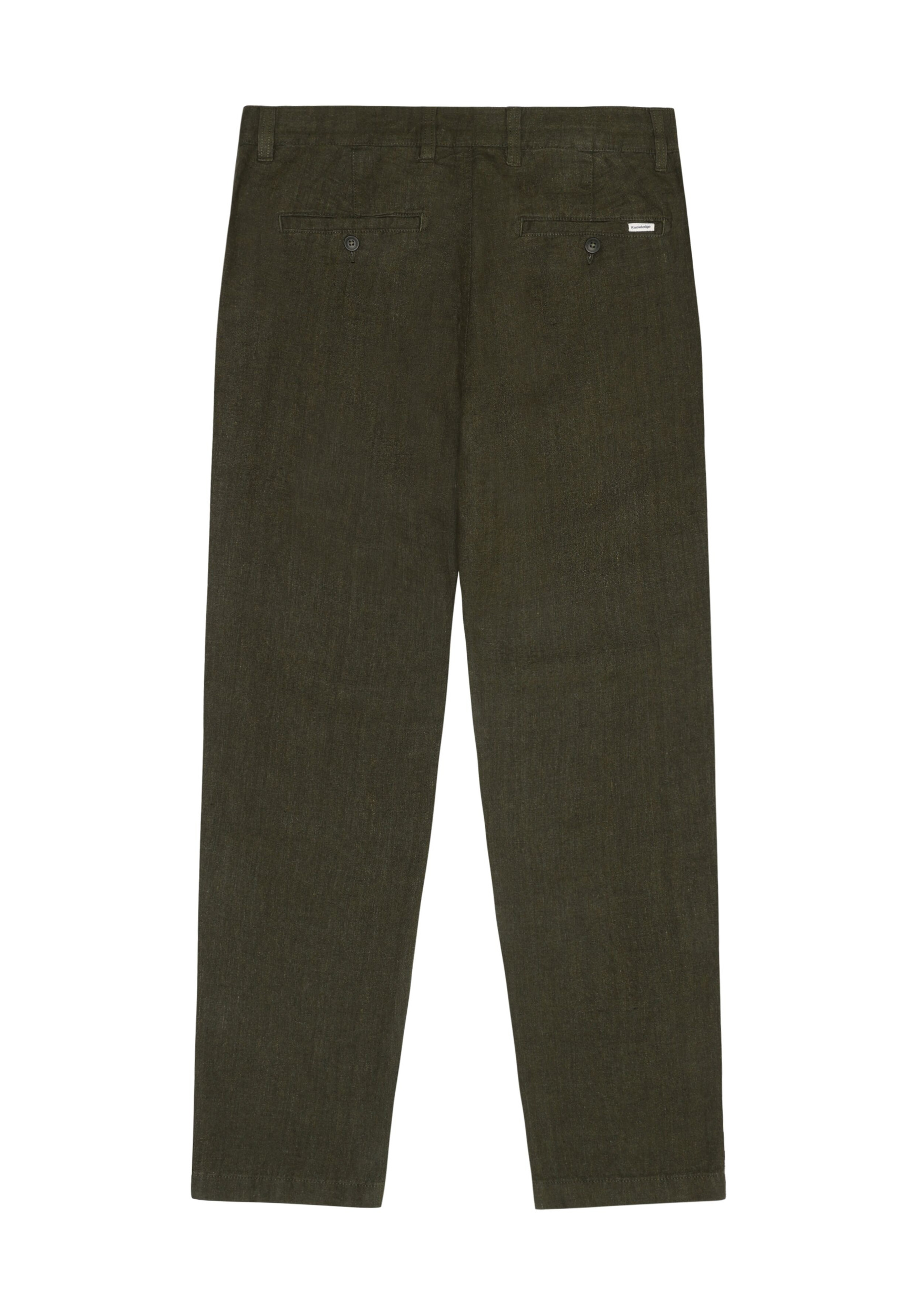 Knowledge Cotton Apparel Leinenhose Chuck Regular Linen Pants Burned Olive