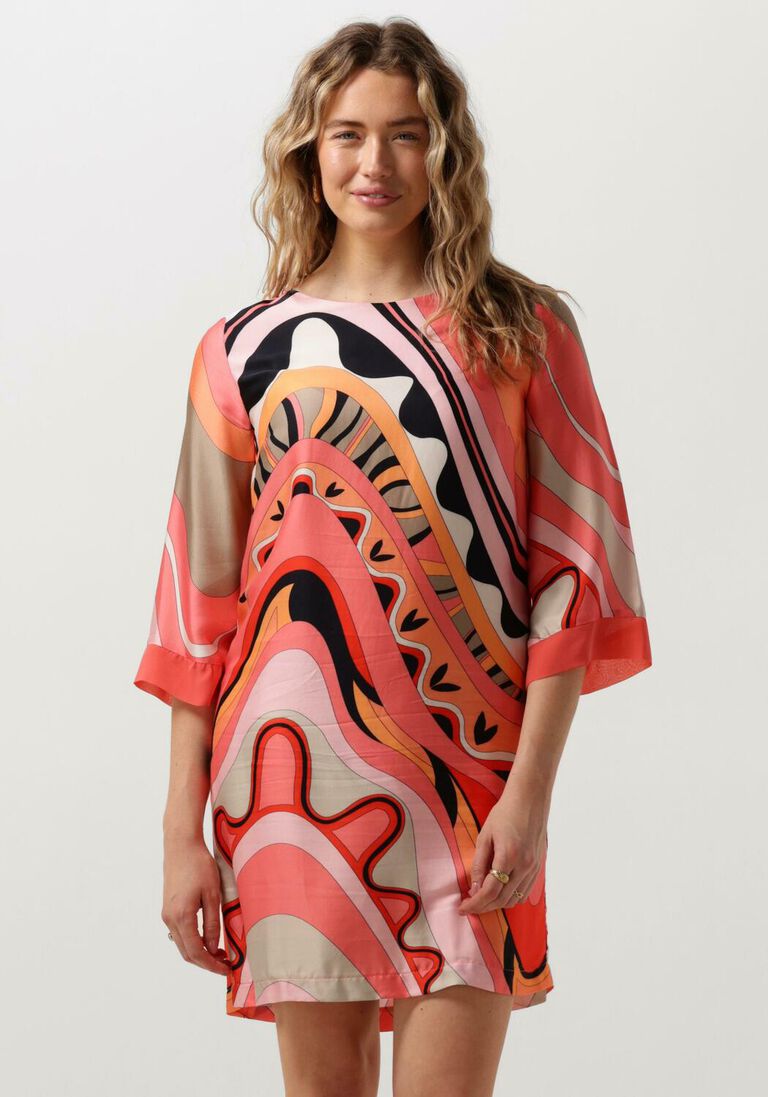 ANA ALCAZAR perzik ana alcazar mini jurk tunic dress