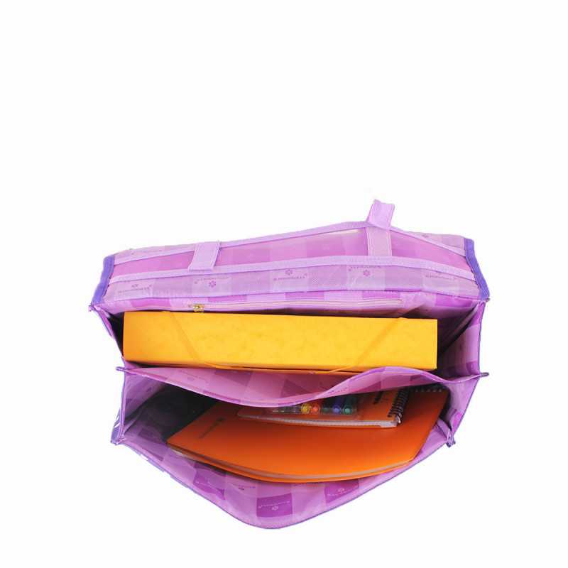 Cartable 38 cm Violet à pois blancs