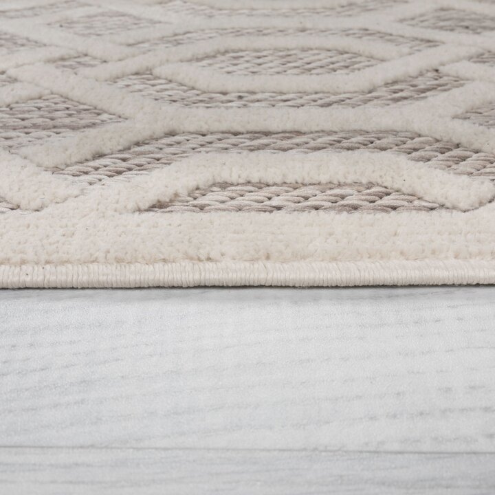 Rond buitenkleed - Piatto Mataro Creme/Wit