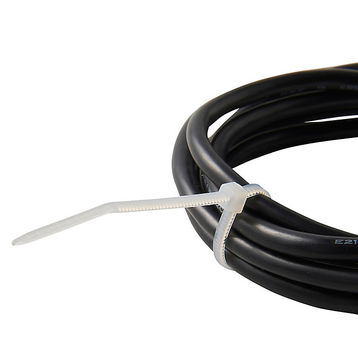 100 colliers de serrage en nylon Diall 2,5 x 100 mm transparent