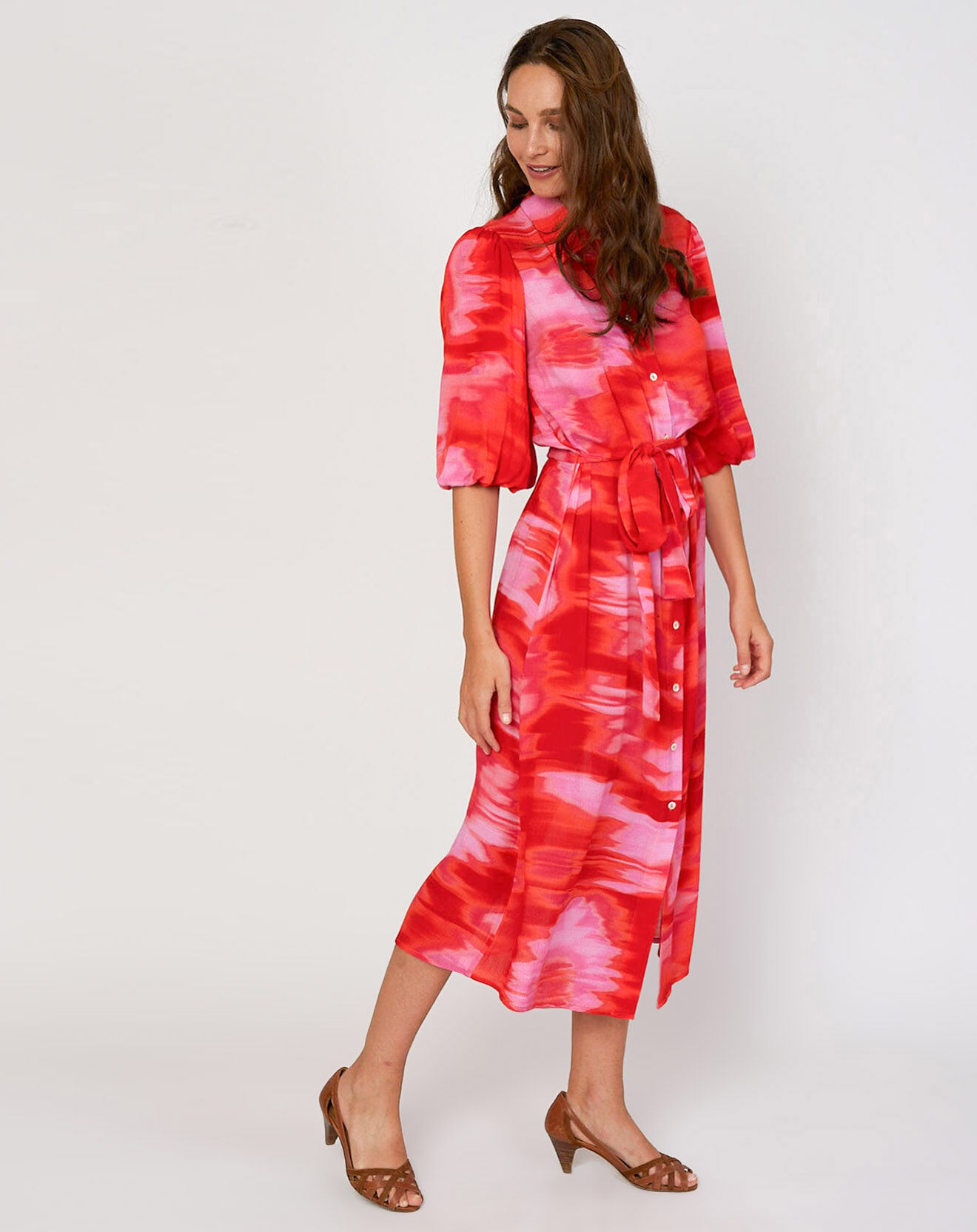 Derhy Robe Cidalia imprimée rouge