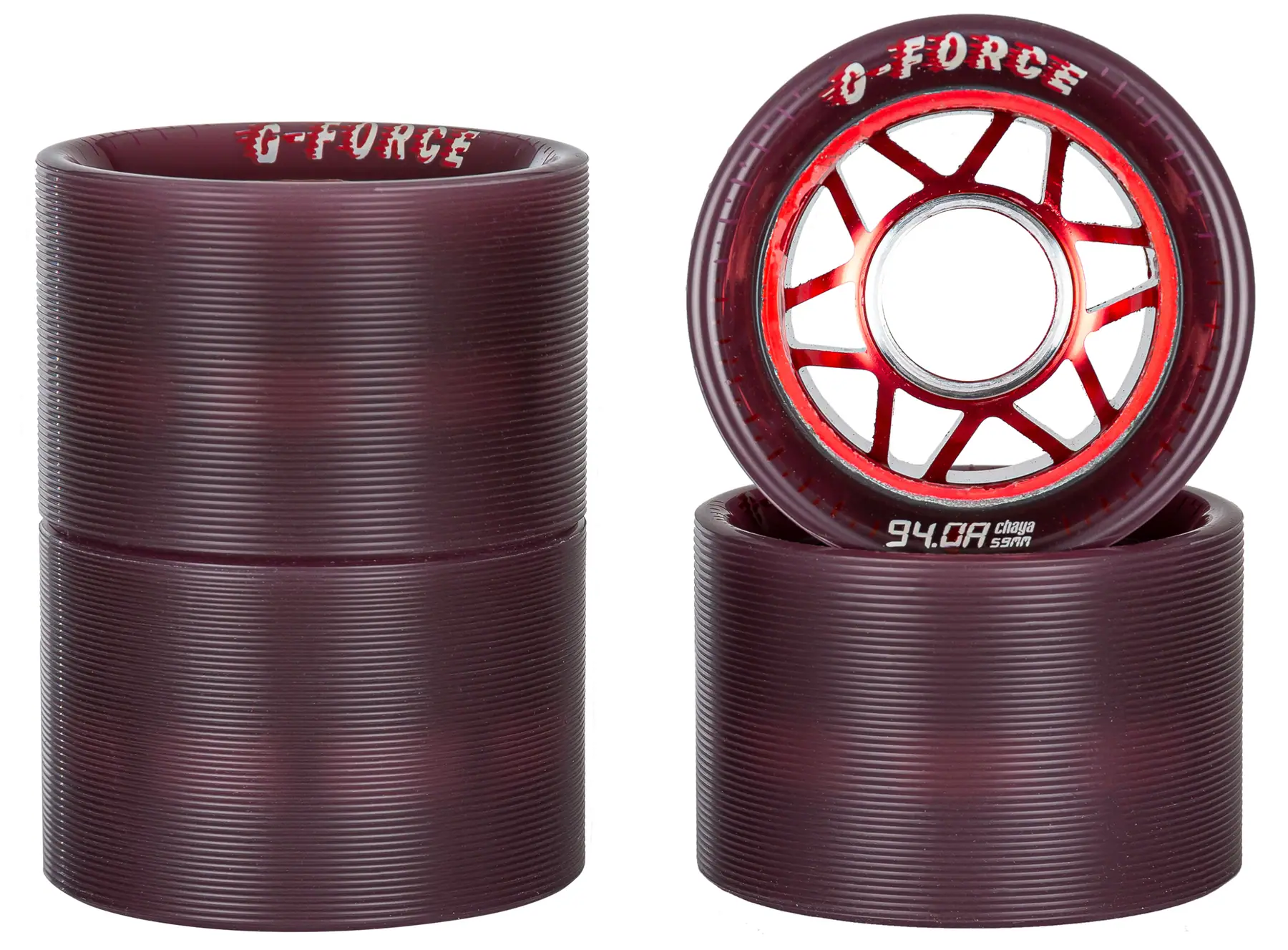 Chaya G-Force Alloy Roller Derby Wheels 4-Pak - Hjul Side-By-Side