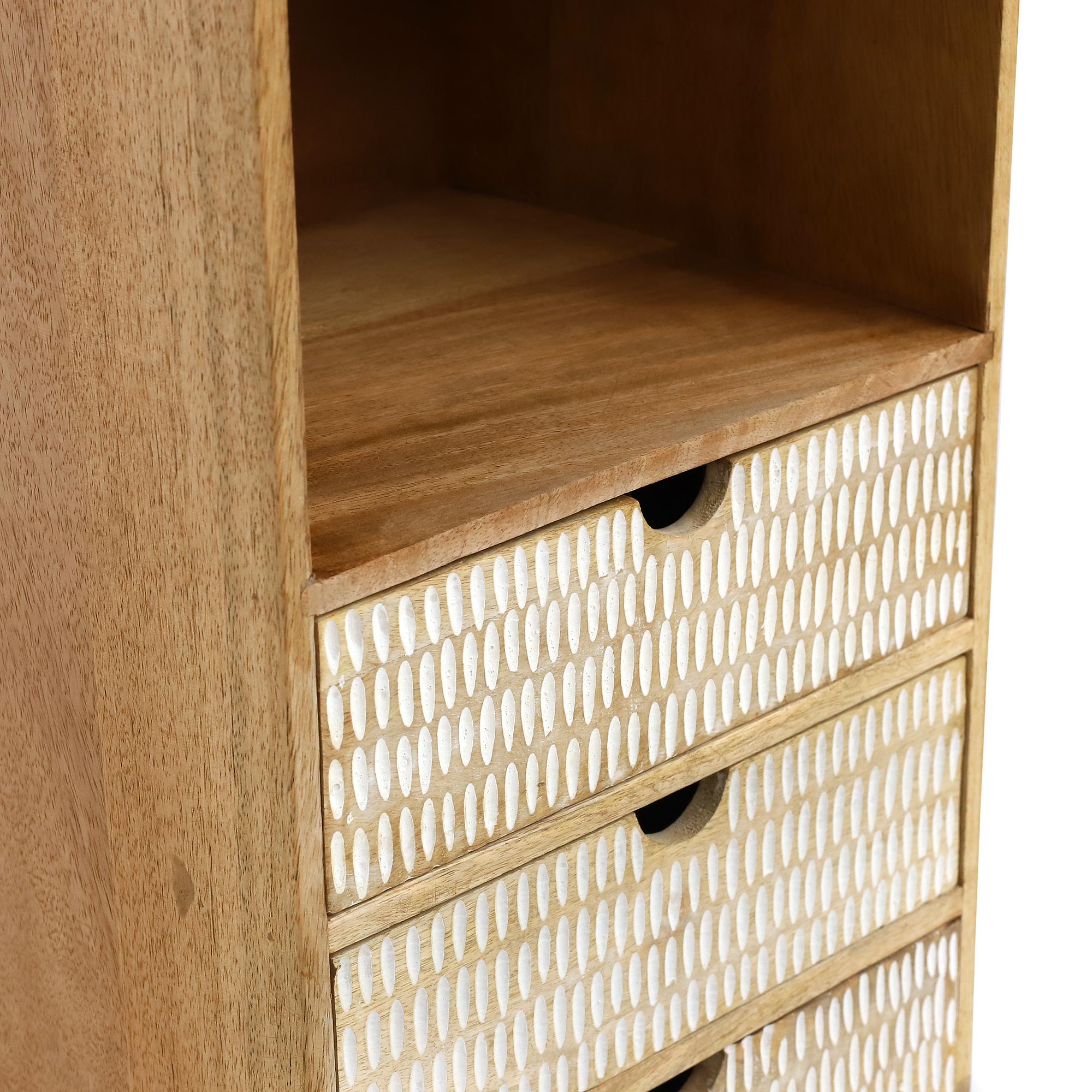 Kommode 'Shanti', Mangoholz, H 64 cm, B 29 cm, L 25 cm von fischer's lagerhaus