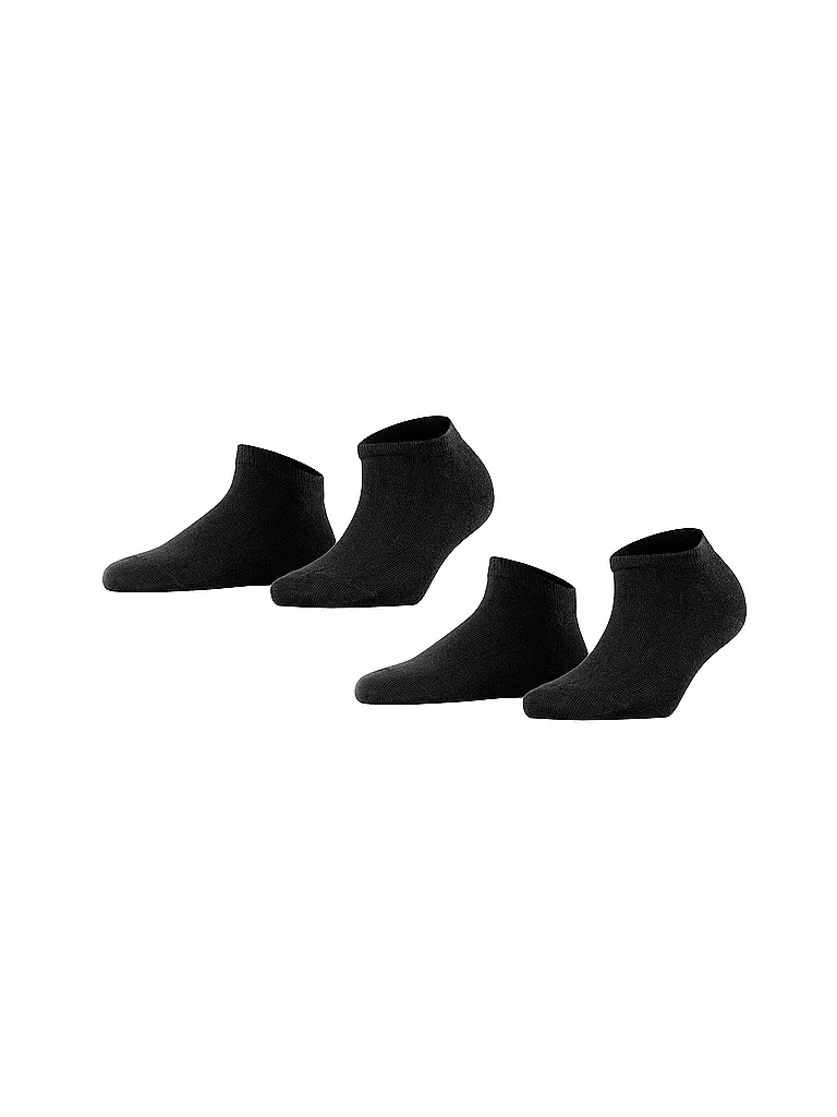 FALKE Sneakersocken Happy 2er Pkg black schwarz