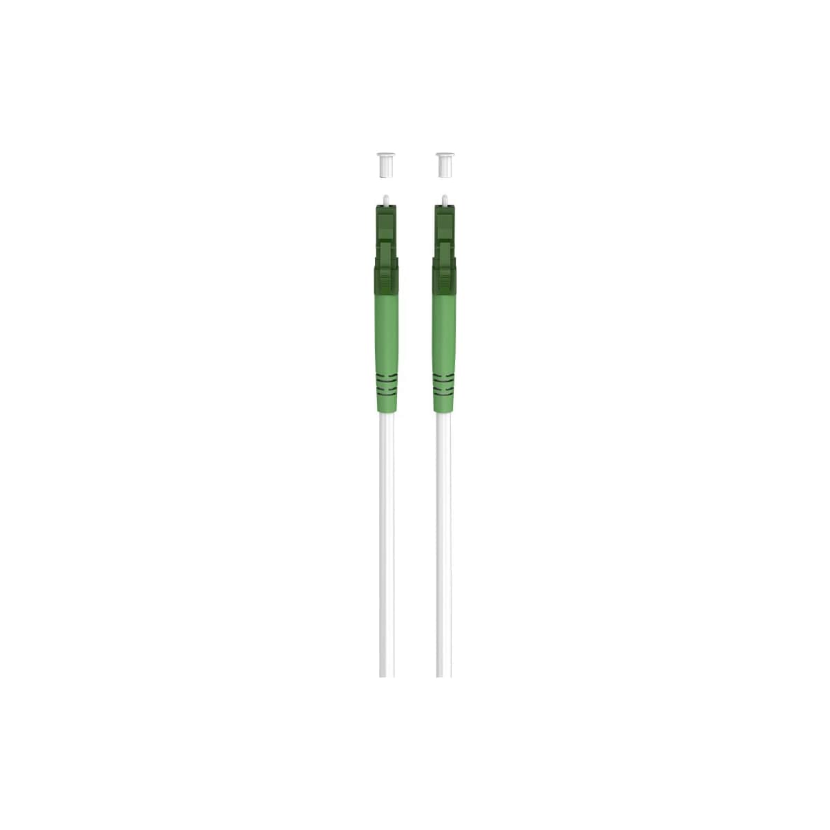 Fiberoptisk kabel (FTTH), Singlemode (OS2) Hvit, hvit (Simplex), 2 m