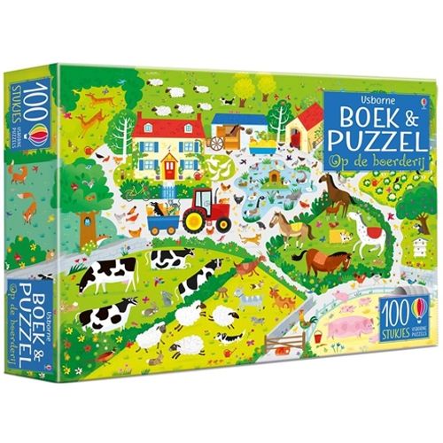 Uitgeverij usborne zoekboek & puzzel 100st - op de boerderij