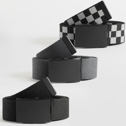 Lot De 3 Ceintures TB2774 Noir Gris