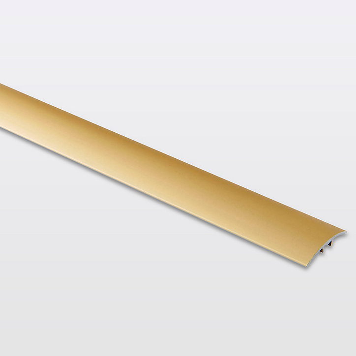 Barre de seuil incurvée en aluminium décor doré mat GoodHome 30 x 930 mm