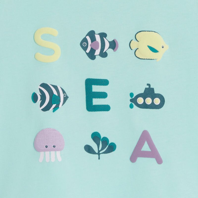 Débardeur jersey océan bleu bébé garçon Turquoise