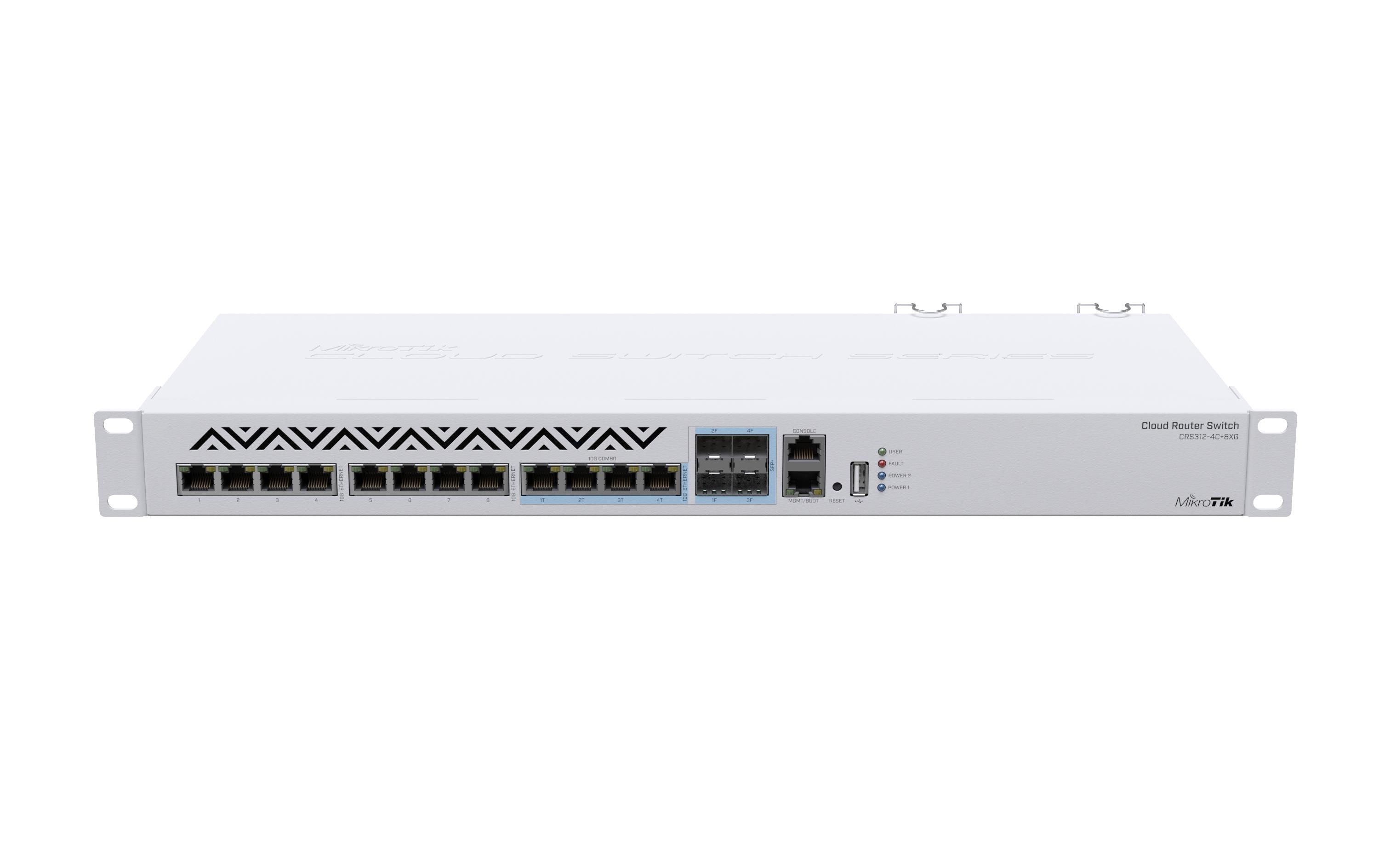 Switch CRS312-4C+8XG-RM 12 Port<br>Redundanter 10Gbps Layer-3 Router oder Switch