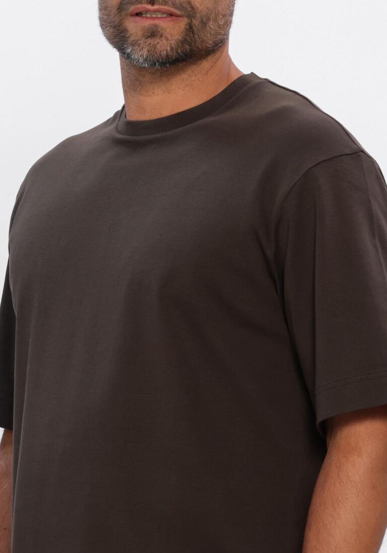 bruine profuomo t-shirt t-shirt crew neck heavy cotton