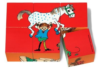 Pippi Langstrømpe Klosspuslespill 6 Klosser