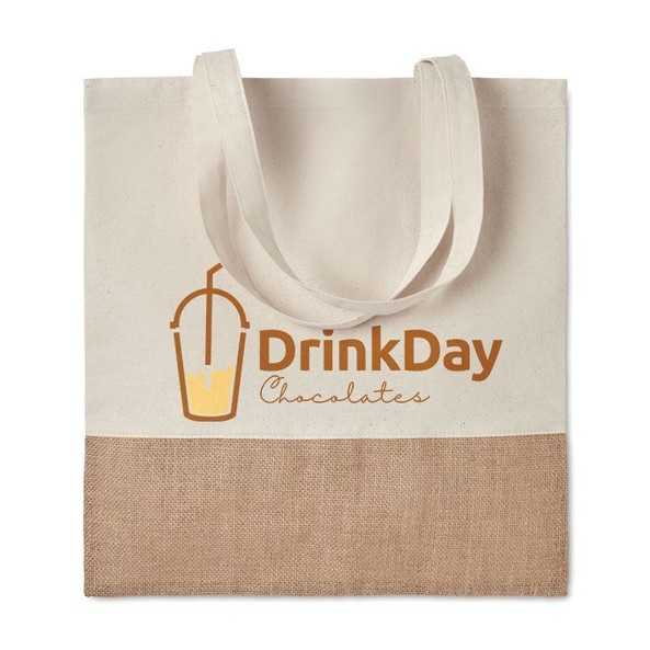 GiftRetail MO9518 - INDIA TOTE Sac à provisions avec jute