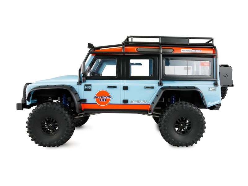 Amewi Scale Crawler ALLRock H8, Blau/Orange ARTR, 1:8 High-Class-Crawler im Massstab 1:8