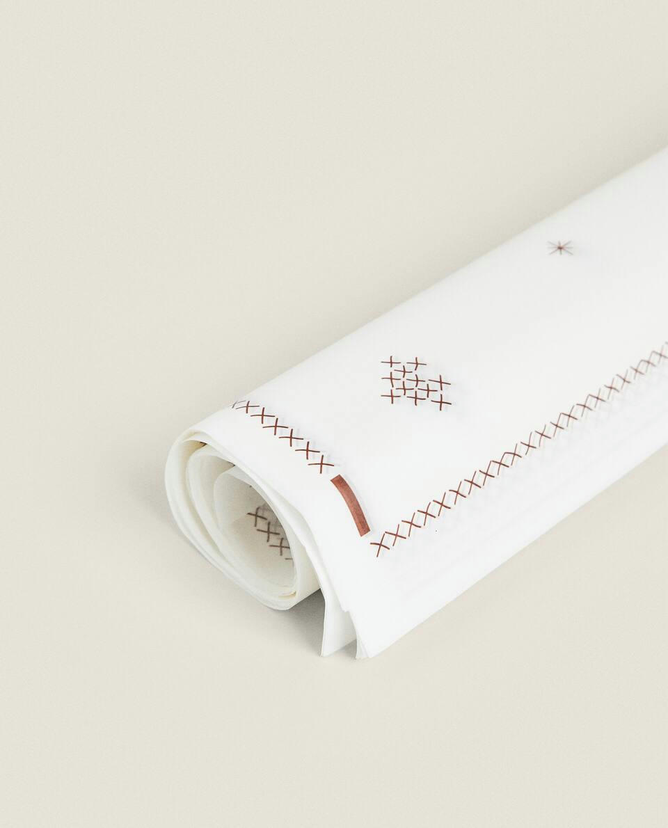 Pacote de papel para forno com estampa de corações de Natal (pacote com 20 unidades)