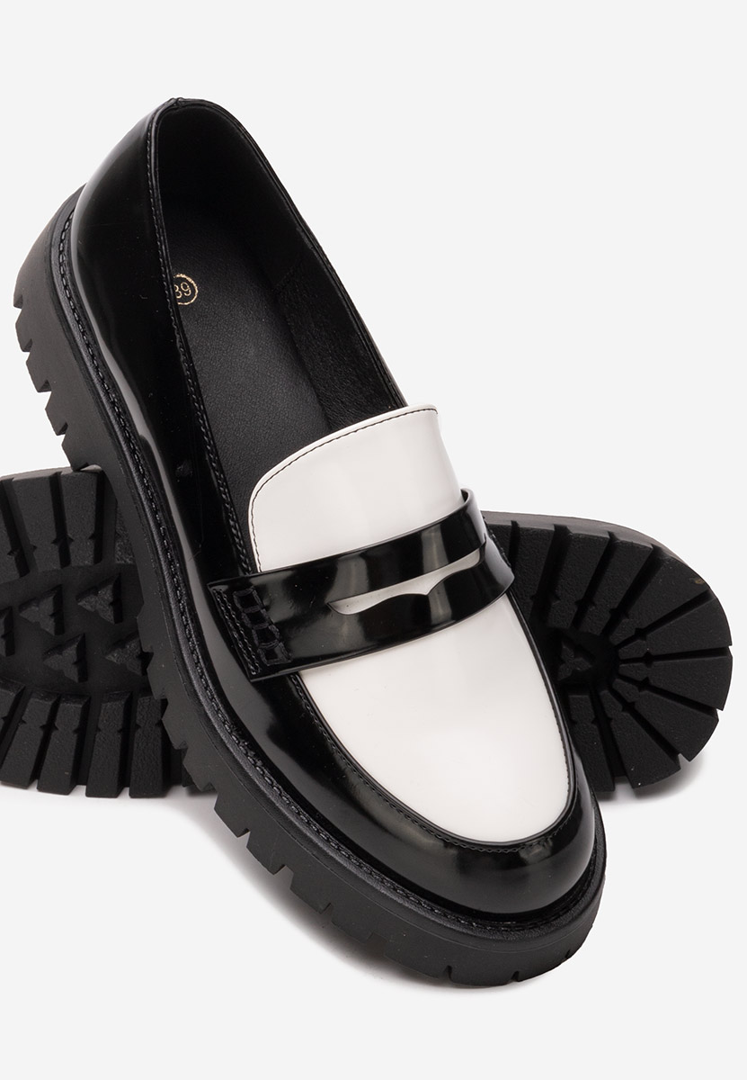 Mocassins pour femme vernis noirs Josefa