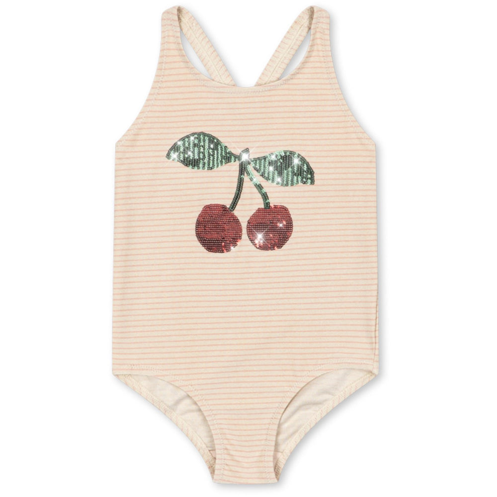 Køb Konges Sløjd Rose Stripe Jade Badeheldragt