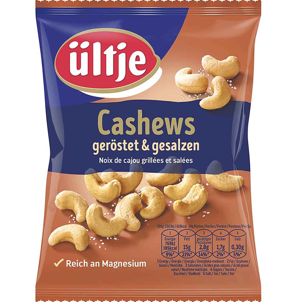 ültje Cashews geröstet & gesalzen 150g MHD:30.9.25