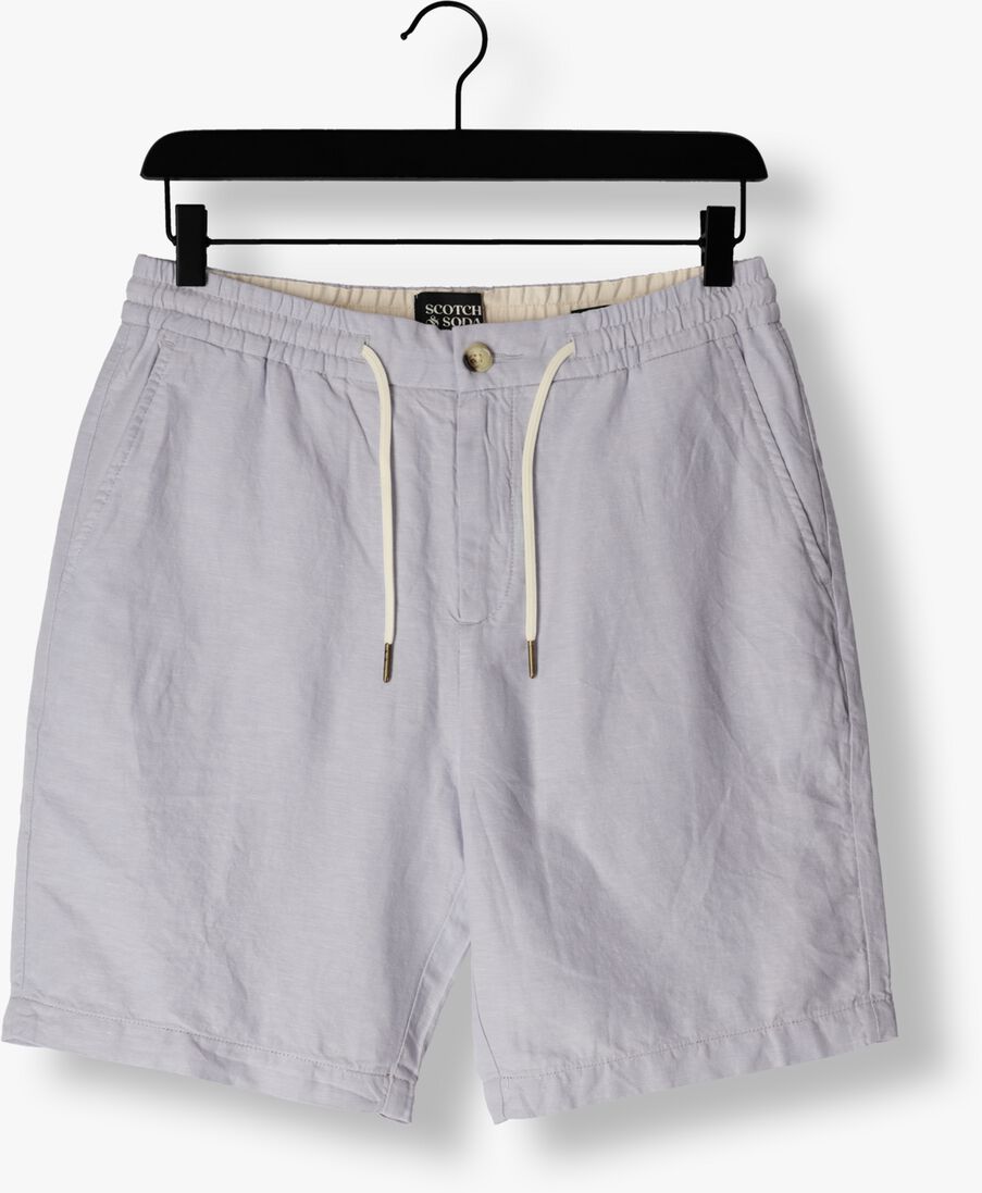 SCOTCH & SODA lichtgrijze scotch & soda korte broek fave - cotton/linen twill bermuda short