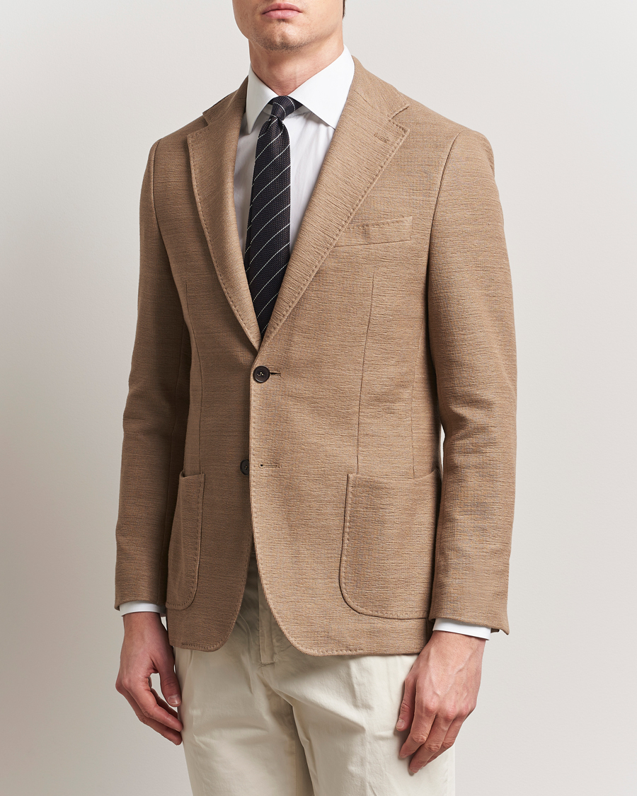 Morris Heritage Jersey Linen Jacket Beige