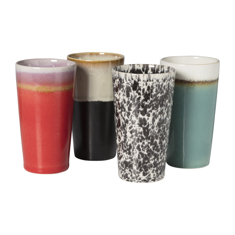Macchiato mok Roots - zwart/wit - 275 ml