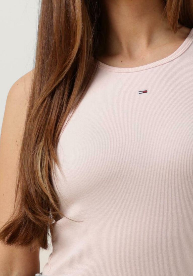TOMMY JEANS lichtroze tommy jeans top tjw essential rib tank