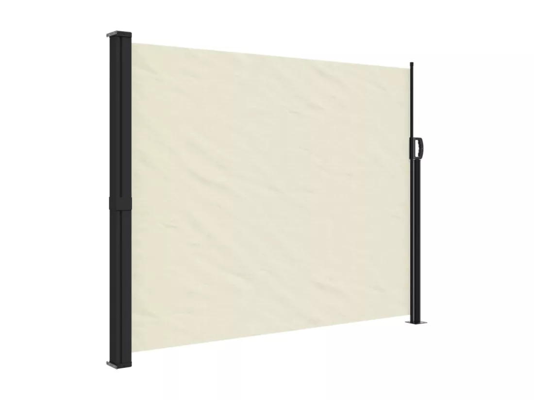 Auvent latéral rétractable crème 160x500 cm