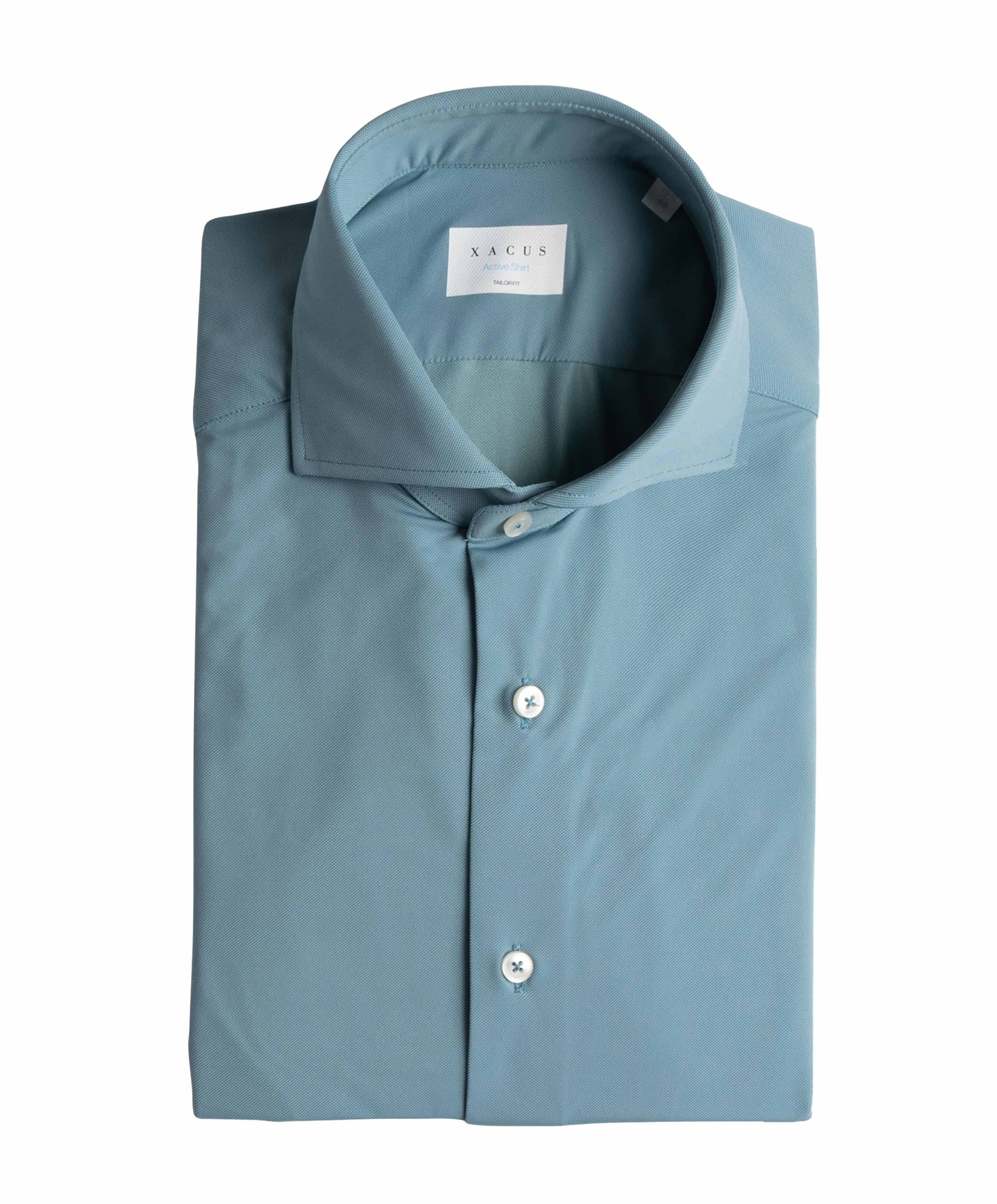 Xacus Heren overhemd lange mouw blauw